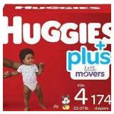 Huggies Plus Little Movers Diapers (Size 4)