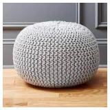 Round Knit Pouf