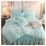 Liferevo Luxury Plus Shaggy Duvet Cover Set (Queen Size)