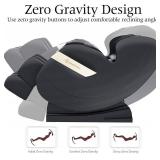 NEW Full Body Zero Gravity Shiatsu Massage Recliner with Heat Foot Roller (BLACK)