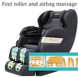 NEW Full Body Zero Gravity Shiatsu Massage Recliner with Heat Foot Roller (BLACK)