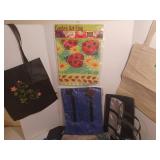 Misc totes and ladybug garden flag