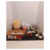Candle lot w/ basket