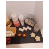 Candle lot w/ basket