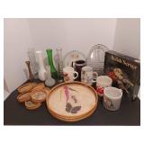 Butterfly serving set, vases, mugs, relish server