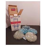 Glass beads and emergency candles