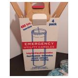 Glass beads and emergency candles