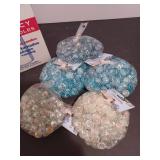 Glass beads and emergency candles