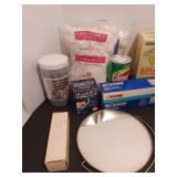 Bathroom and cleaning supplies