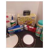 Bathroom and cleaning supplies