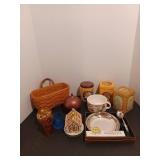 Longaberger basket and gingerbread timer