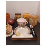 Longaberger basket and gingerbread timer