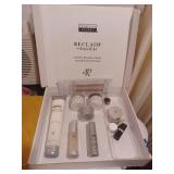 License plates, blood pressure monitor, scale, fan, magnifying glass