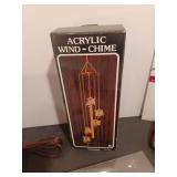 Angel windchimes, beaded purse, beret