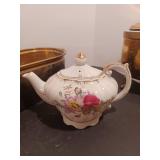 Brass pots and tea kettle