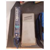 Sleeping bag NIB, poncho, battery charger, umbrella, lunch tote