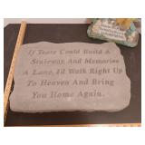 Memorial steppingstone and memorial rock