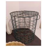 Squirrel steppingstone, planter, hanging basket, thermometer and floral glassware