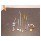 Religious jewelry, crosses and angels