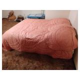 Very clean queen size bed w/ frame, bedding included