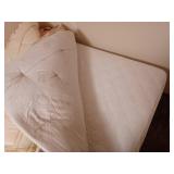 Very clean queen size bed w/ frame, bedding included