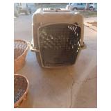 Large pet kennel and dog beds