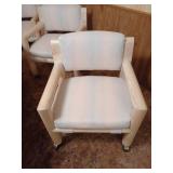 **RESERVE** MCM furniture (Sandstone Apricot) cushions in great condition, table has wear and tear (SEE PICTURES) 6 chairs all in good condition wheels function properly