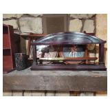 Everything but the mantle (fireplace tools, candles, planters, collector plates, shelves, wall decor, vases)