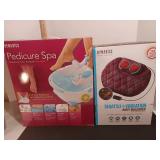 Pedicure spa and Shiatsu body vibrator