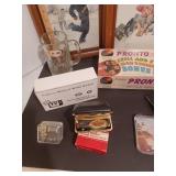Grandfather lot, Norman rockwell framed pictures, games, grill set and more