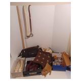 Misc handbags, costume jewelry, shoes, gloves and belts