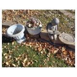 Angel outdoor decor (HEAVY) plant stand plastic