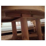 **RESERVE** MCM furniture (Sandstone Apricot) cushions in great condition, table has wear and tear (SEE PICTURES) 6 chairs all in good condition wheels function properly