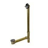 Everbilt Trip Lever 1-1/2 in. 20-Gauge Brass Pipe Whirlpool Bath Waste and Overflow Tub Drain in Chrome, Grey