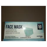 Face Mask Disposable ,3Layer construction (50 Ct x 5 boxes
