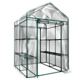 Home-Complete HC-4202 Walk-In Greenhouse- Indoor Outdoor with 8 Sturdy Shelves-Grow Plants, Seedlings, Herbs, or Flowers In Any Season-Gardening Rack Retails for $90