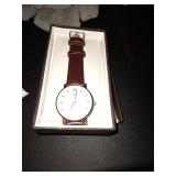 Daniel Wellington Classic Sheffield Leather Strap Watch, 36mm in Rose Gold/Eggshell at Nordstrom Retails for $199