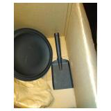 Metal Ash bucket with scoop and brush