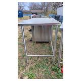 Stainless Steel Table W/ 6 Cup Dispensers