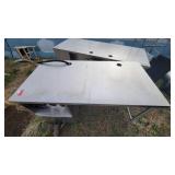 Stainless Steel Table W/ 6 Cup Dispensers