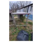 Stainless Steel Table W/ 4 Cup Dispensers