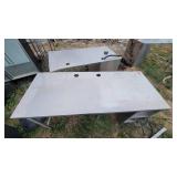Stainless Steel Table W/ 4 Cup Dispensers