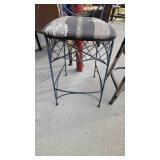 Metal Safari Themed Bar Height Chair and a Wooden Chair