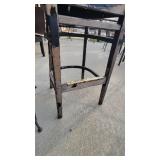 Metal Safari Themed Bar Height Chair and a Wooden Chair