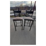 (2) Metal Bar Height Chairs