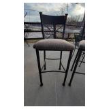 (2) Metal Bar Height Chairs