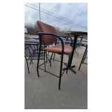 Round Bar Height Table W/ (2) Soft Cushioned Chairs