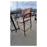 Round Bar Height Table W/ (2) Soft Cushioned Chairs