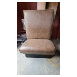 Single Brown Vinyl Booth