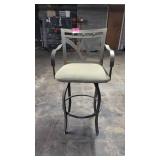 Metal Spinning Bar Height Chair W/ Soft Seat